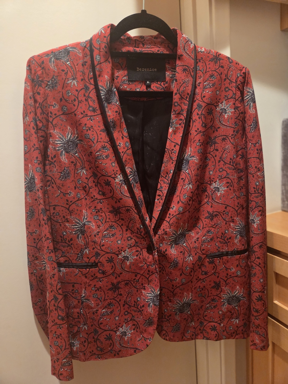 Berenice Red Floral-Print Women's Blazer